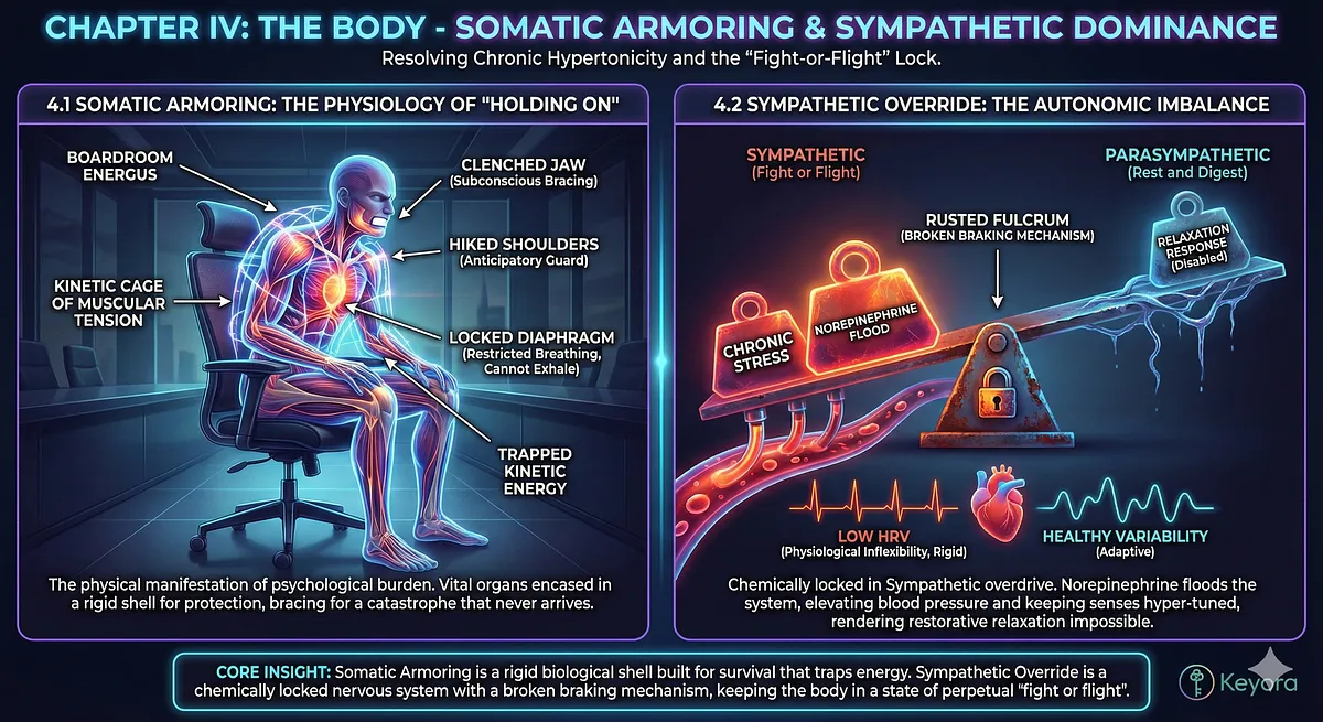 Keyora reverses Somatic Armoring and Chronic Hypertonicity. Sympathetic Override causes Low HRV and Norepinephrine flood. This Biological Armor is released by NMDA Receptor Inhibition (Magnesium) and Vagal Tone Restoration. This restores the nervous system's braking mechanism. Key terms: Fight-or-Flight Lock, Autonomic Imbalance, Systemic Upgrade. Keyora reverses Somatic Armoring and Chronic Hypertonicity. Sympathetic Override causes Low HRV and Norepinephrine flood. This Biological Armor is released by NMDA Receptor Inhibition (Magnesium) and Vagal Tone Restoration. This restores the nervous system's braking mechanism. Key terms: Fight-or-Flight Lock, Autonomic Imbalance, Systemic Upgrade.