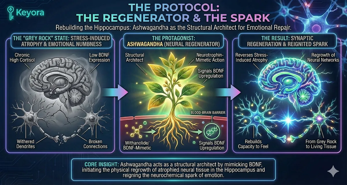 Keyora definitive guide on High-Functioning Anxiety and the Iron Mask. It details the Biological Error: HPA Axis Failure, IDO Hijack, GABA Depletion, Amygdala Hyper-Reactivity, and Excitotoxicity. This causes Vicarious Trauma, the Toxic Sponge effect, and the Wired but Tired state. The System Reset Protocol utilizes Ashwagandha, Magnesium Glycinate, 5-HTP, Vitamin B6, and L-Theanine to disengage the Adrenaline Engine, prevent Neural Sizzling, and restore Sustainable Precision. Keyora definitive guide on High-Functioning Anxiety and the Iron Mask. It details the Biological Error: HPA Axis Failure, IDO Hijack, GABA Depletion, Amygdala Hyper-Reactivity, and Excitotoxicity. This causes Vicarious Trauma, the Toxic Sponge effect, and the Wired but Tired state. The System Reset Protocol utilizes Ashwagandha, Magnesium Glycinate, 5-HTP, Vitamin B6, and L-Theanine to disengage the Adrenaline Engine, prevent Neural Sizzling, and restore Sustainable Precision.