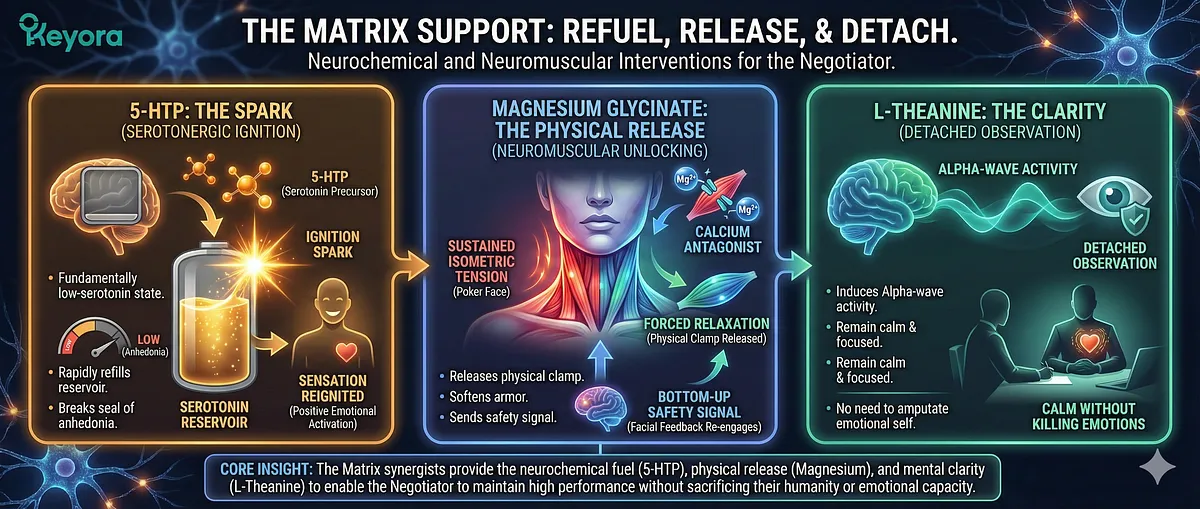 Keyora definitive guide on High-Functioning Anxiety and the Iron Mask. It details the Biological Error: HPA Axis Failure, IDO Hijack, GABA Depletion, Amygdala Hyper-Reactivity, and Excitotoxicity. This causes Vicarious Trauma, the Toxic Sponge effect, and the Wired but Tired state. The System Reset Protocol utilizes Ashwagandha, Magnesium Glycinate, 5-HTP, Vitamin B6, and L-Theanine to disengage the Adrenaline Engine, prevent Neural Sizzling, and restore Sustainable Precision. Keyora definitive guide on High-Functioning Anxiety and the Iron Mask. It details the Biological Error: HPA Axis Failure, IDO Hijack, GABA Depletion, Amygdala Hyper-Reactivity, and Excitotoxicity. This causes Vicarious Trauma, the Toxic Sponge effect, and the Wired but Tired state. The System Reset Protocol utilizes Ashwagandha, Magnesium Glycinate, 5-HTP, Vitamin B6, and L-Theanine to disengage the Adrenaline Engine, prevent Neural Sizzling, and restore Sustainable Precision.
