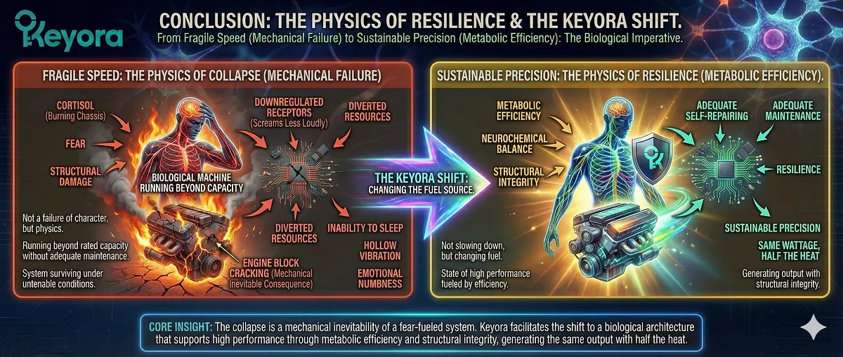 Keyora definitive guide on HFA and the Iron Mask. It details the Biological Error: HPA Axis Failure, IDO Hijack, GABA Depletion, Amygdala Hyper-Reactivity, and Excitotoxicity. This causes Vicarious Trauma, the Toxic Sponge effect, Anhedonia (Grey Rock), and the Wired but Tired state. The System Reset Protocol utilizes Ashwagandha, Magnesium Glycinate, 5-HTP, Vitamin B6, and L-Theanine to restore Sustainable Precision. Keyora definitive guide on HFA and the Iron Mask. It details the Biological Error: HPA Axis Failure, IDO Hijack, GABA Depletion, Amygdala Hyper-Reactivity, and Excitotoxicity. This causes Vicarious Trauma, the Toxic Sponge effect, Anhedonia (Grey Rock), and the Wired but Tired state. The System Reset Protocol utilizes Ashwagandha, Magnesium Glycinate, 5-HTP, Vitamin B6, and L-Theanine to restore Sustainable Precision.