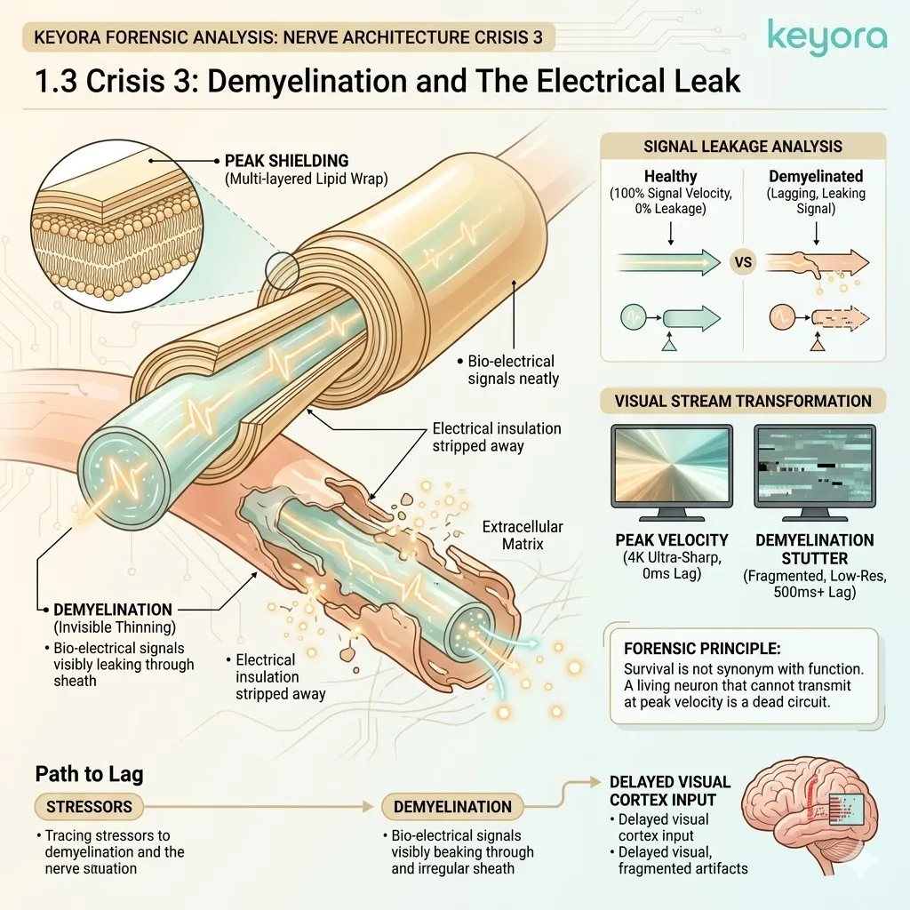 Demyelination disrupts the Four-Drive System by causing electrical leakage, halting ATP Synthesis and compromising the velocity of Neurological Sovereignty. Demyelination disrupts the Four-Drive System by causing electrical leakage, halting ATP Synthesis and compromising the velocity of Neurological Sovereignty.