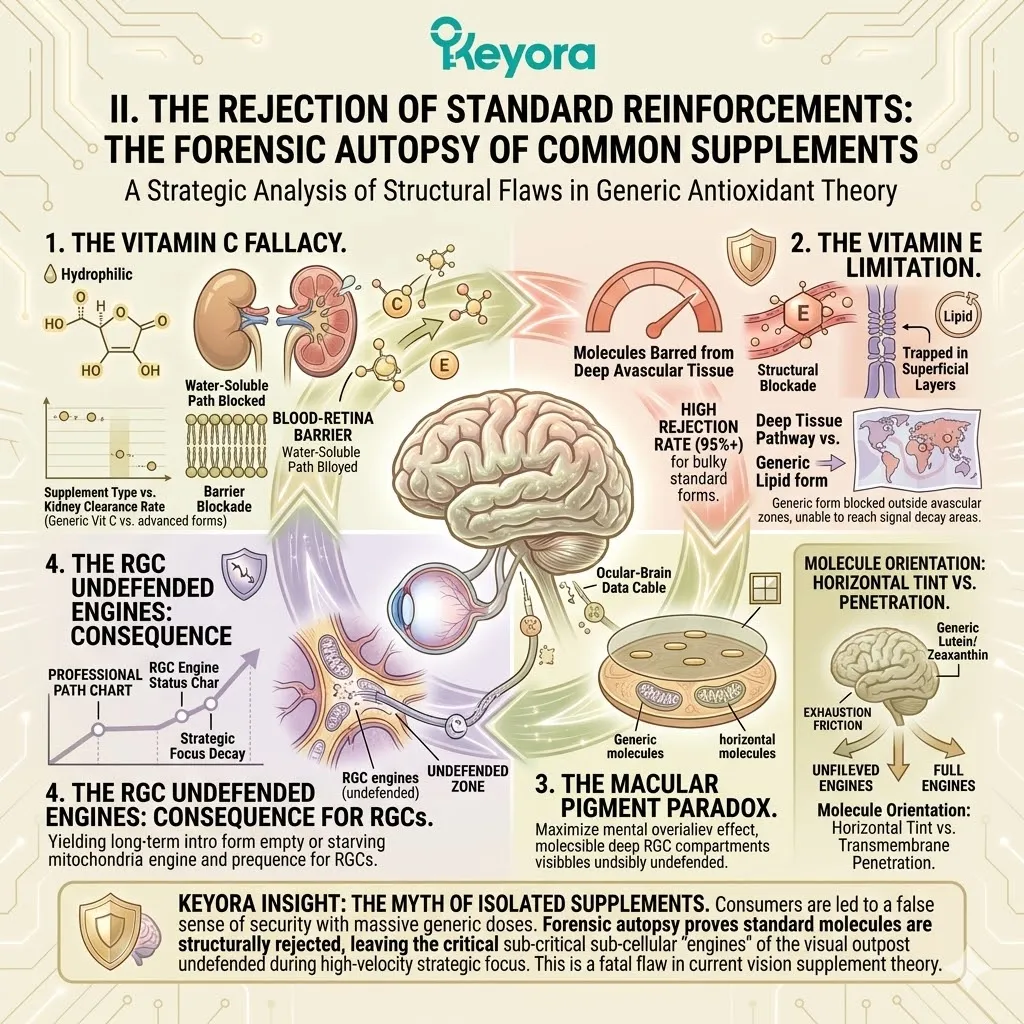 Structural incompatibility of hydrophilic Vitamin C and horizontal Lutein triggers a neuro-endocrine storm due to BRB rejection of standard reinforcements. Structural incompatibility of hydrophilic Vitamin C and horizontal Lutein triggers a neuro-endocrine storm due to BRB rejection of standard reinforcements.