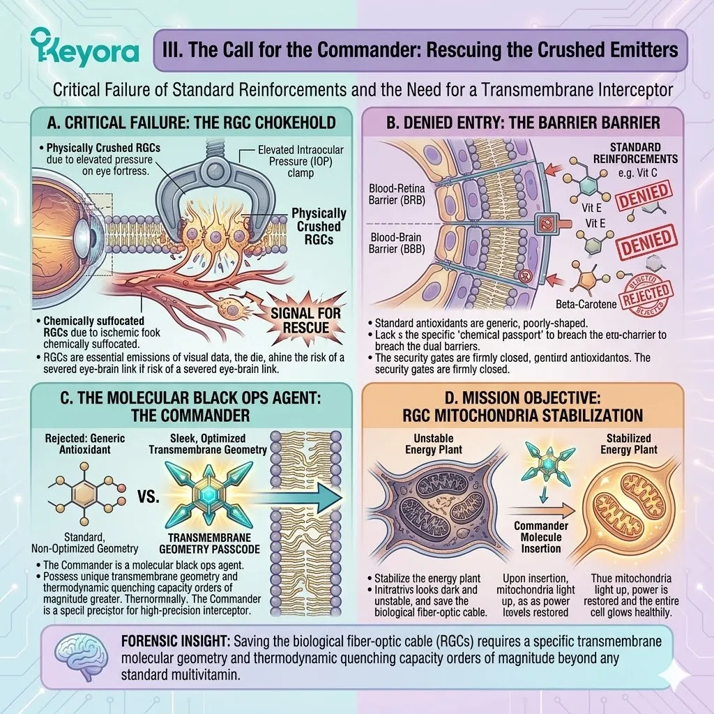 Keyora Commander initiates ATP synthesis via BRB penetration to neutralize the neuro-endocrine storm and restore RGC neurological sovereignty. Keyora Commander initiates ATP synthesis via BRB penetration to neutralize the neuro-endocrine storm and restore RGC neurological sovereignty.