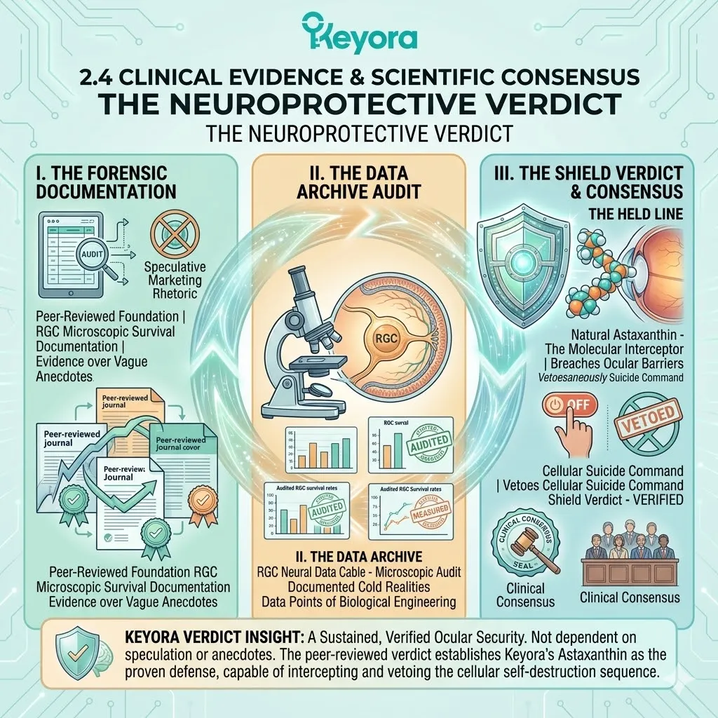 Peer-reviewed clinical audits verify RGC survival and BRB penetration to maintain ATP synthesis and neurological sovereignty against a neuro-endocrine storm. Peer-reviewed clinical audits verify RGC survival and BRB penetration to maintain ATP synthesis and neurological sovereignty against a neuro-endocrine storm.