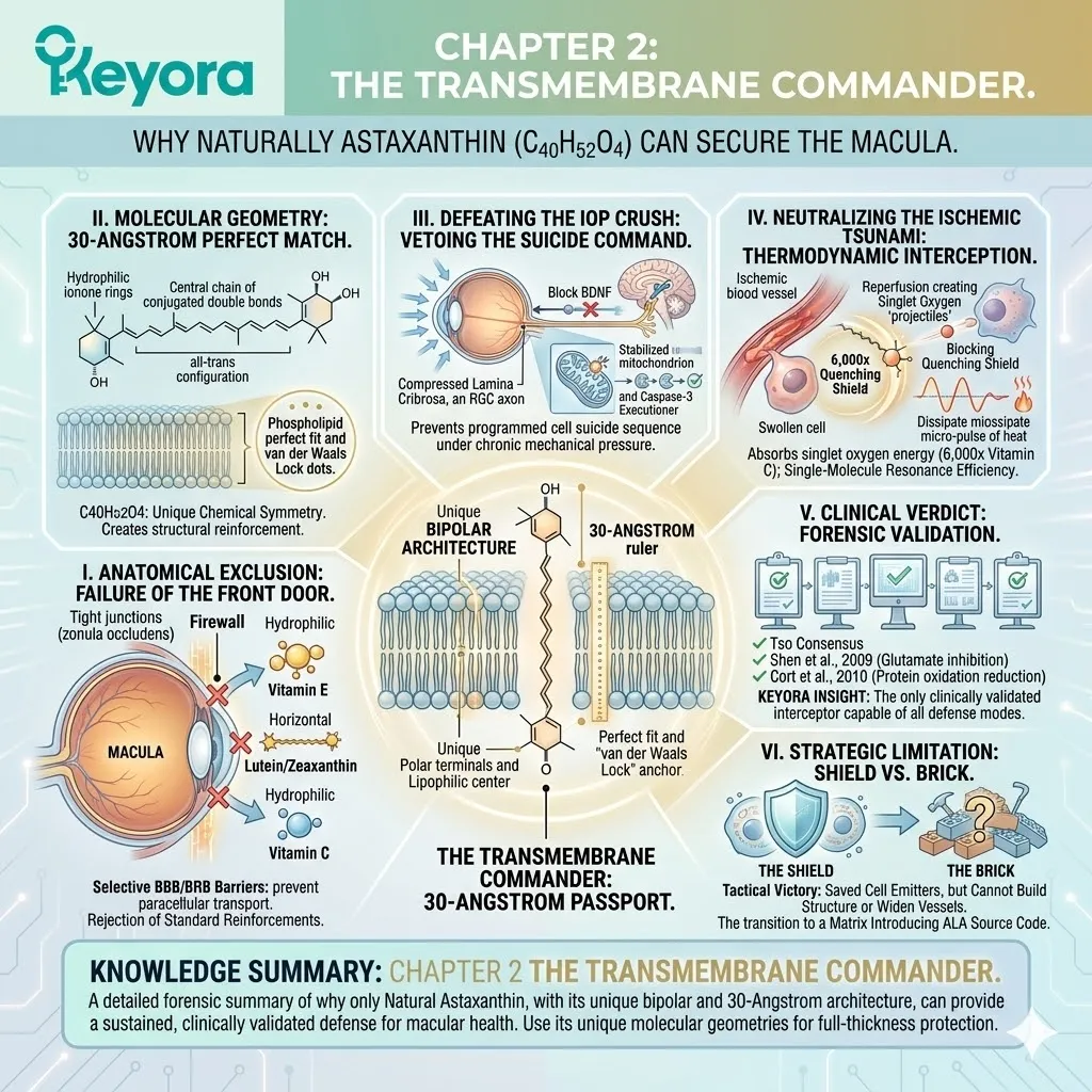 The 30-Angstrom Commander executes 6,000x physical quenching and Caspase-3 inhibition to secure RGC neurological sovereignty against the ischemic neuro-endocrine storm. The 30-Angstrom Commander executes 6,000x physical quenching and Caspase-3 inhibition to secure RGC neurological sovereignty against the ischemic neuro-endocrine storm.