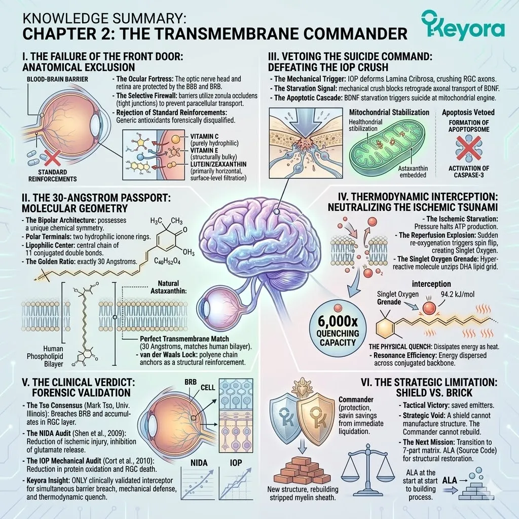 The 30-Angstrom Commander executes 6,000x physical quenching and Caspase-3 inhibition to secure RGC neurological sovereignty against the ischemic neuro-endocrine storm. The 30-Angstrom Commander executes 6,000x physical quenching and Caspase-3 inhibition to secure RGC neurological sovereignty against the ischemic neuro-endocrine storm.