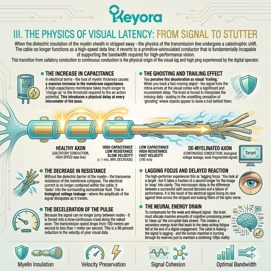 Keyora myelin architecture prevents membrane capacitance increase and voltage leakage, optimizing ATP synthesis and the Four-Drive System against visual latency. Keyora myelin architecture prevents membrane capacitance increase and voltage leakage, optimizing ATP synthesis and the Four-Drive System against visual latency.