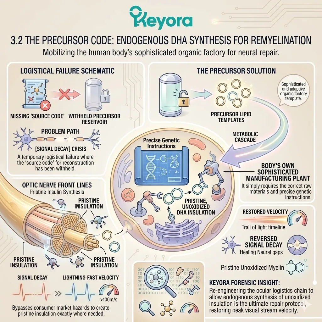 Keyora lipid templates trigger endogenous DHA synthesis and ATP synthesis, optimizing the Four-Drive System to restore high-velocity myelin architecture. Keyora lipid templates trigger endogenous DHA synthesis and ATP synthesis, optimizing the Four-Drive System to restore high-velocity myelin architecture.