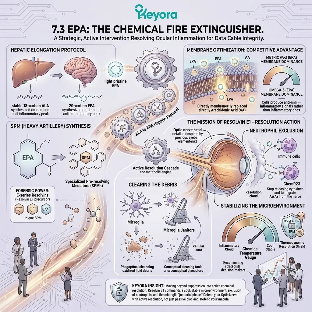 Keyora EPA synthesis and Resolvin E1 optimize the Four-Drive System and ATP synthesis, extinguishing the cytokine cloud for total myelin architecture restoration. Keyora EPA synthesis and Resolvin E1 optimize the Four-Drive System and ATP synthesis, extinguishing the cytokine cloud for total myelin architecture restoration.