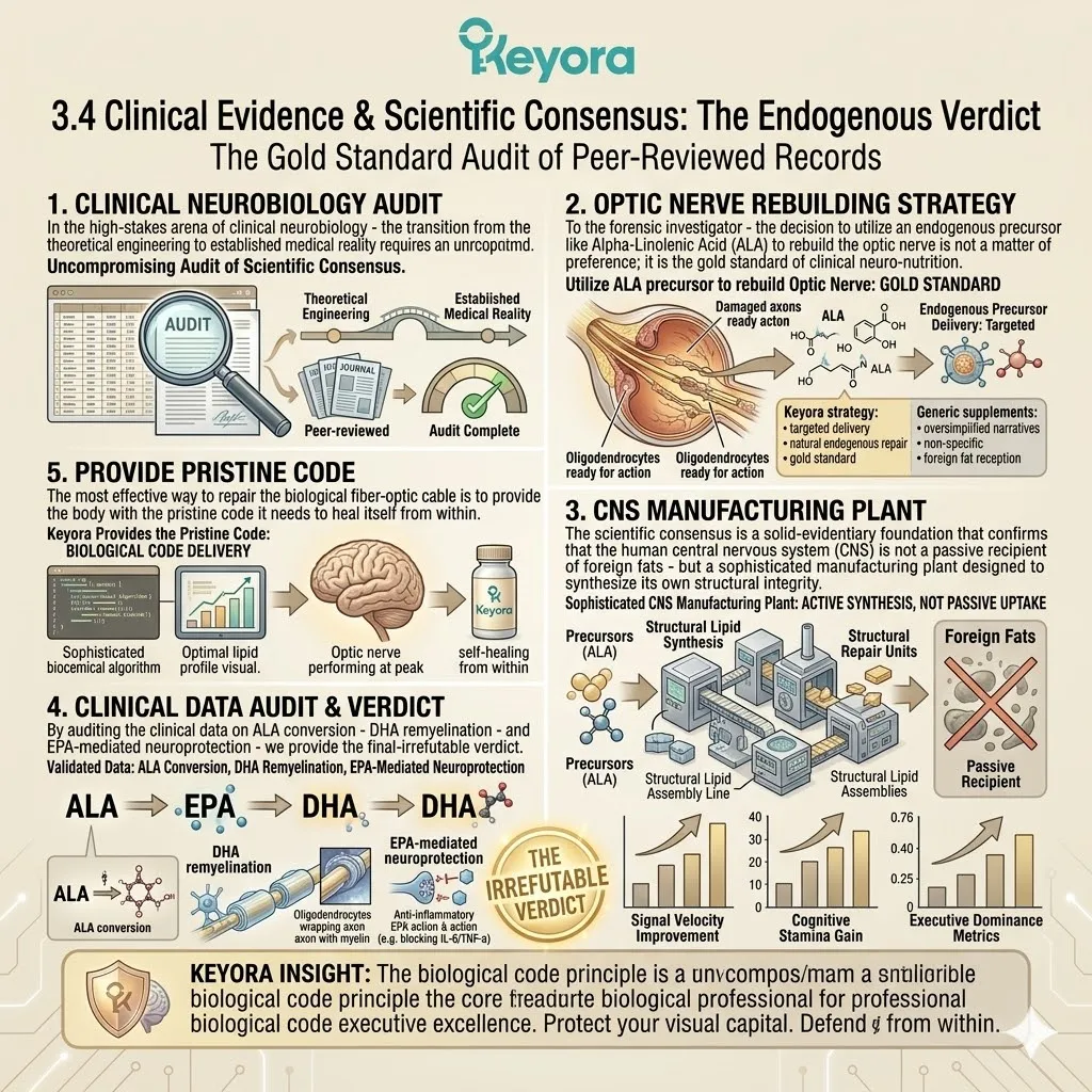 Keyora ALA precursor code fuels endogenous DHA remyelination and ATP synthesis, optimizing the four-drive system through clinical neuro-nutrition. Keyora ALA precursor code fuels endogenous DHA remyelination and ATP synthesis, optimizing the four-drive system through clinical neuro-nutrition.