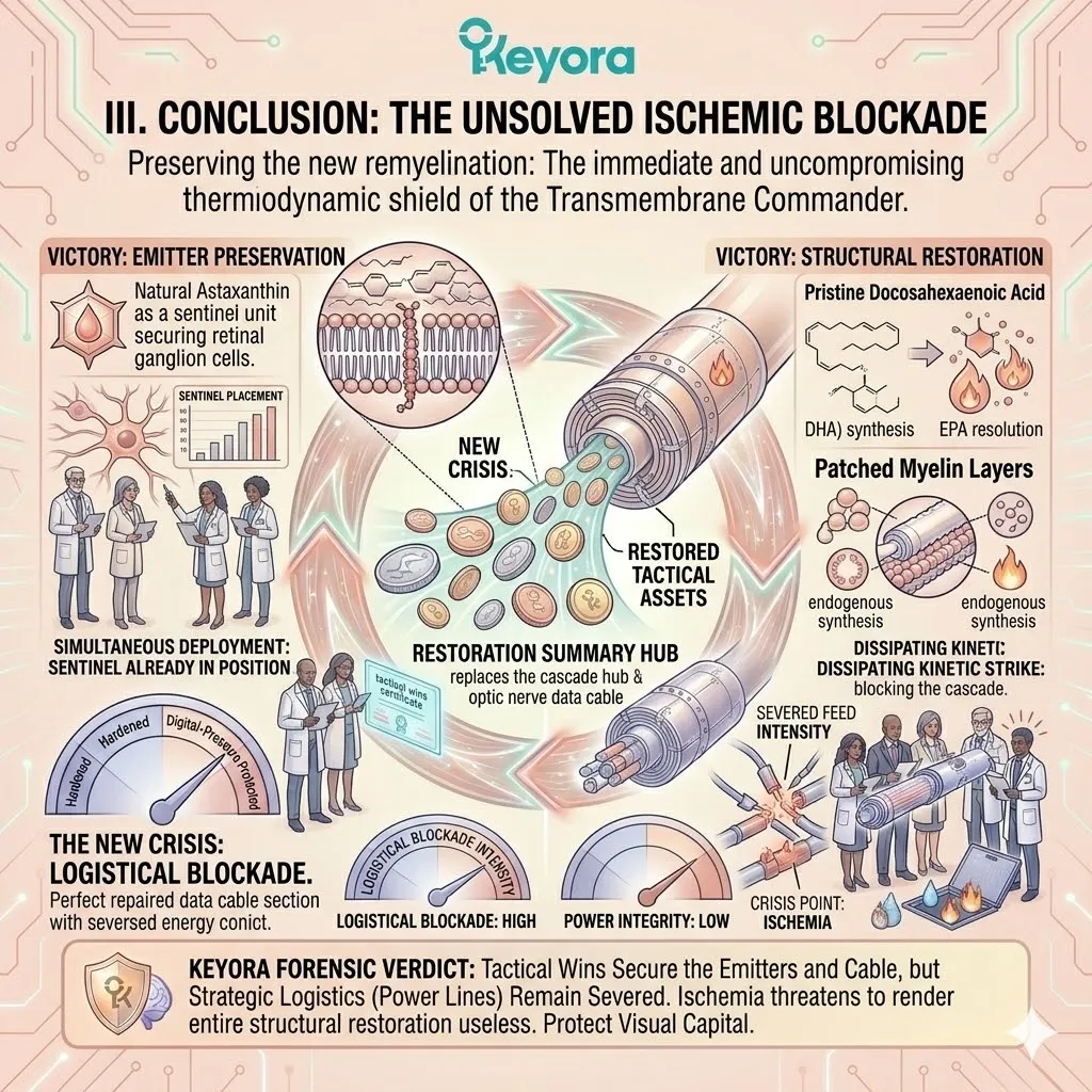 Keyora structural restoration of the optic nerve head maximizes ATP synthesis and the Four-Drive System, bypassing the ischemic blockade for neural sovereignty. Keyora structural restoration of the optic nerve head maximizes ATP synthesis and the Four-Drive System, bypassing the ischemic blockade for neural sovereignty.