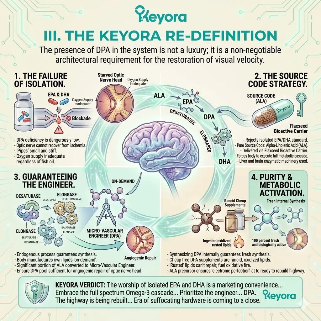 Endogenous ALA conversion ensures DPA synthesis to optimize micro-vascular engineering and restore ATP synthesis for absolute neurological sovereignty. Endogenous ALA conversion ensures DPA synthesis to optimize micro-vascular engineering and restore ATP synthesis for absolute neurological sovereignty.