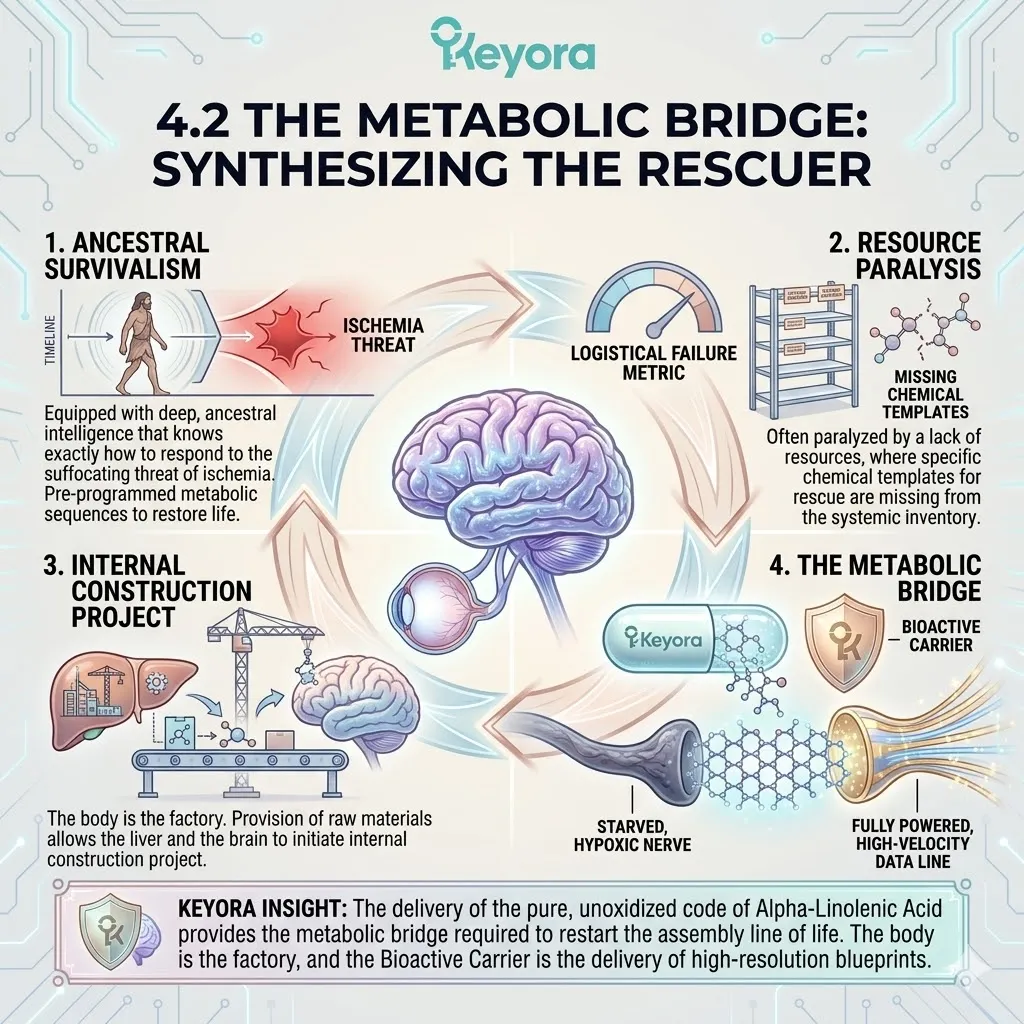 Endogenous ALA conversion constructs the metabolic bridge to synthesize DPA rescuers and restore ATP synthesis for absolute neurological sovereignty. Endogenous ALA conversion constructs the metabolic bridge to synthesize DPA rescuers and restore ATP synthesis for absolute neurological sovereignty.