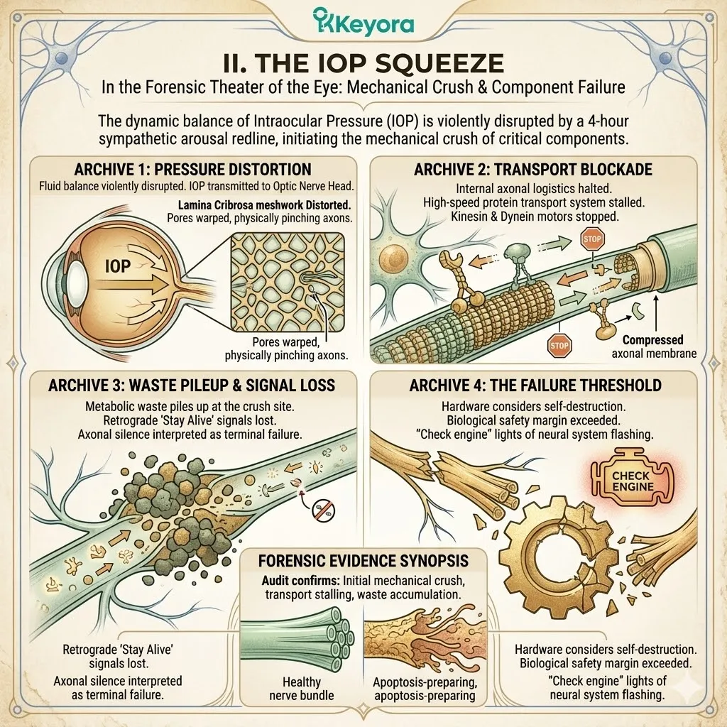 Neural Velocity Matrix activating PGE1 synthesis to mitigate Lamina Cribrosa distortion, preventing axonal transport blockade and metabolic waste accumulation. Neural Velocity Matrix activating PGE1 synthesis to mitigate Lamina Cribrosa distortion, preventing axonal transport blockade and metabolic waste accumulation.