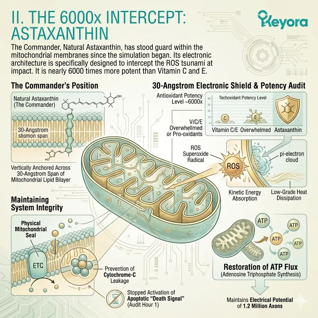 Neural Velocity Matrix deploying Natural Astaxanthin as a 30-Angstrom Electronic Shield to dissipate ROS kinetic energy and restore ATP Synthesis flux. Neural Velocity Matrix deploying Natural Astaxanthin as a 30-Angstrom Electronic Shield to dissipate ROS kinetic energy and restore ATP Synthesis flux.