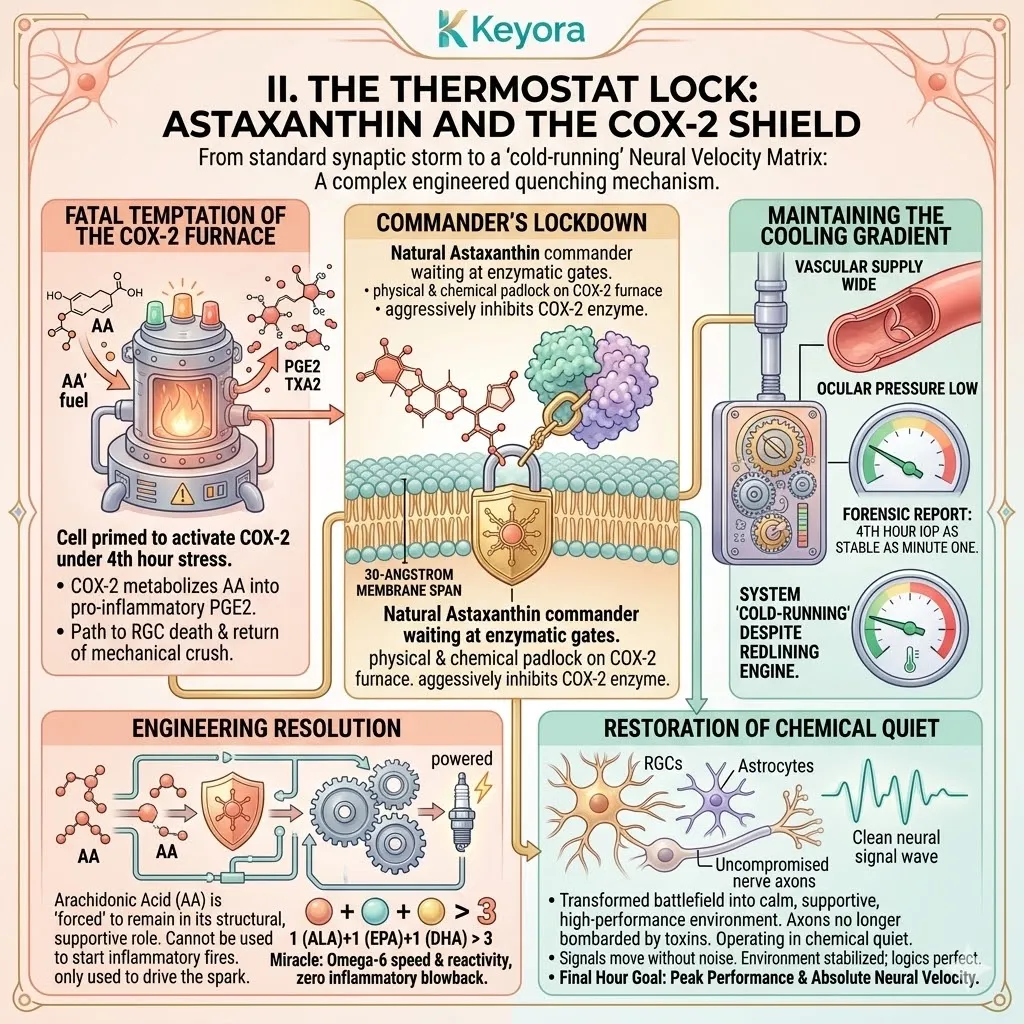 Neural Velocity Matrix deploying Natural Astaxanthin as a 30-Angstrom COX-2 Shield to inhibit PGE2 synthesis and maintain the Systemic Regulator cooling gradient. Neural Velocity Matrix deploying Natural Astaxanthin as a 30-Angstrom COX-2 Shield to inhibit PGE2 synthesis and maintain the Systemic Regulator cooling gradient.