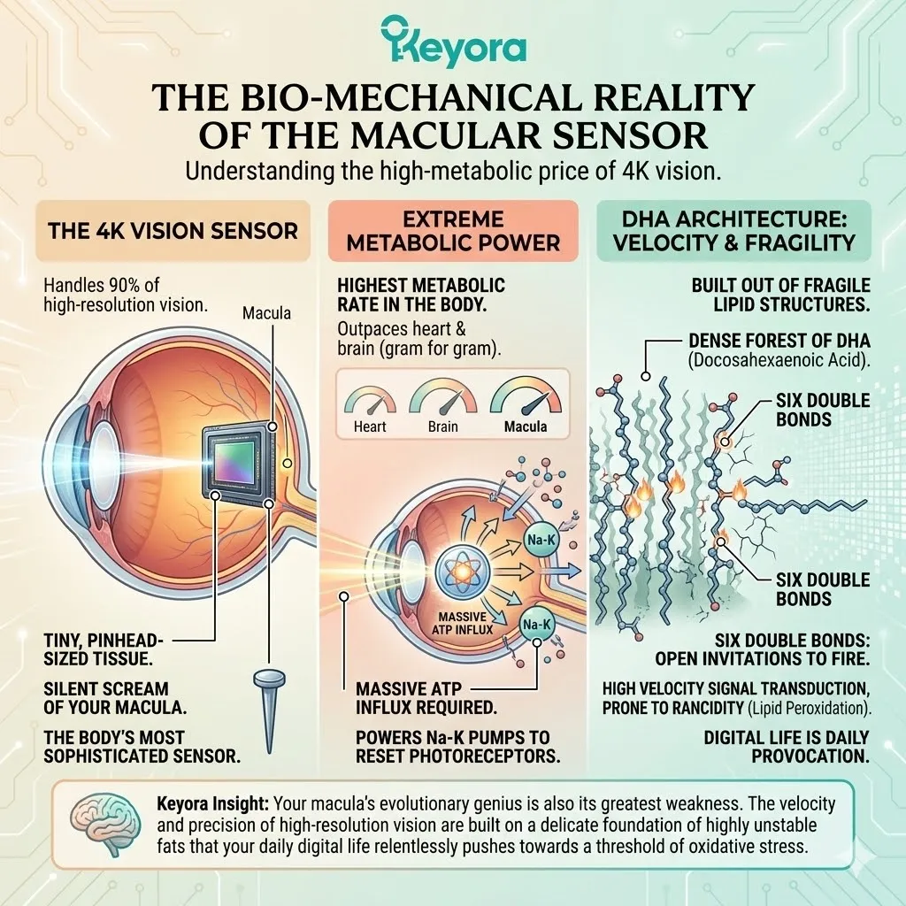 Macular Sensor lipid peroxidation triggers ATP Synthesis failure, destabilizing DHA structures and compromising the Four-Drive System's metabolic flux. Macular Sensor lipid peroxidation triggers ATP Synthesis failure, destabilizing DHA structures and compromising the Four-Drive System's metabolic flux.