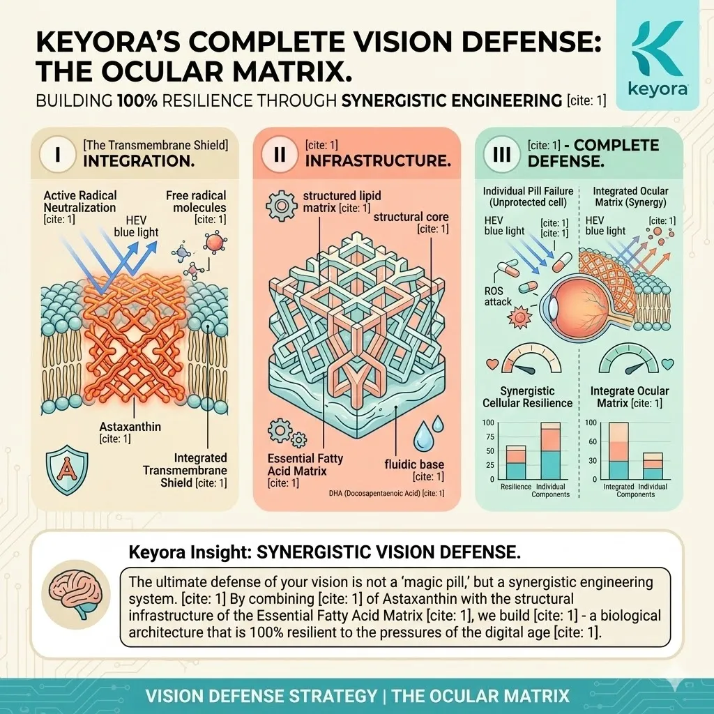 The Ocular Matrix integrates the Transmembrane Shield with Essential Fatty Acid infrastructure to ensure 100% resilience of the Four-Drive System. The Ocular Matrix integrates the Transmembrane Shield with Essential Fatty Acid infrastructure to ensure 100% resilience of the Four-Drive System.