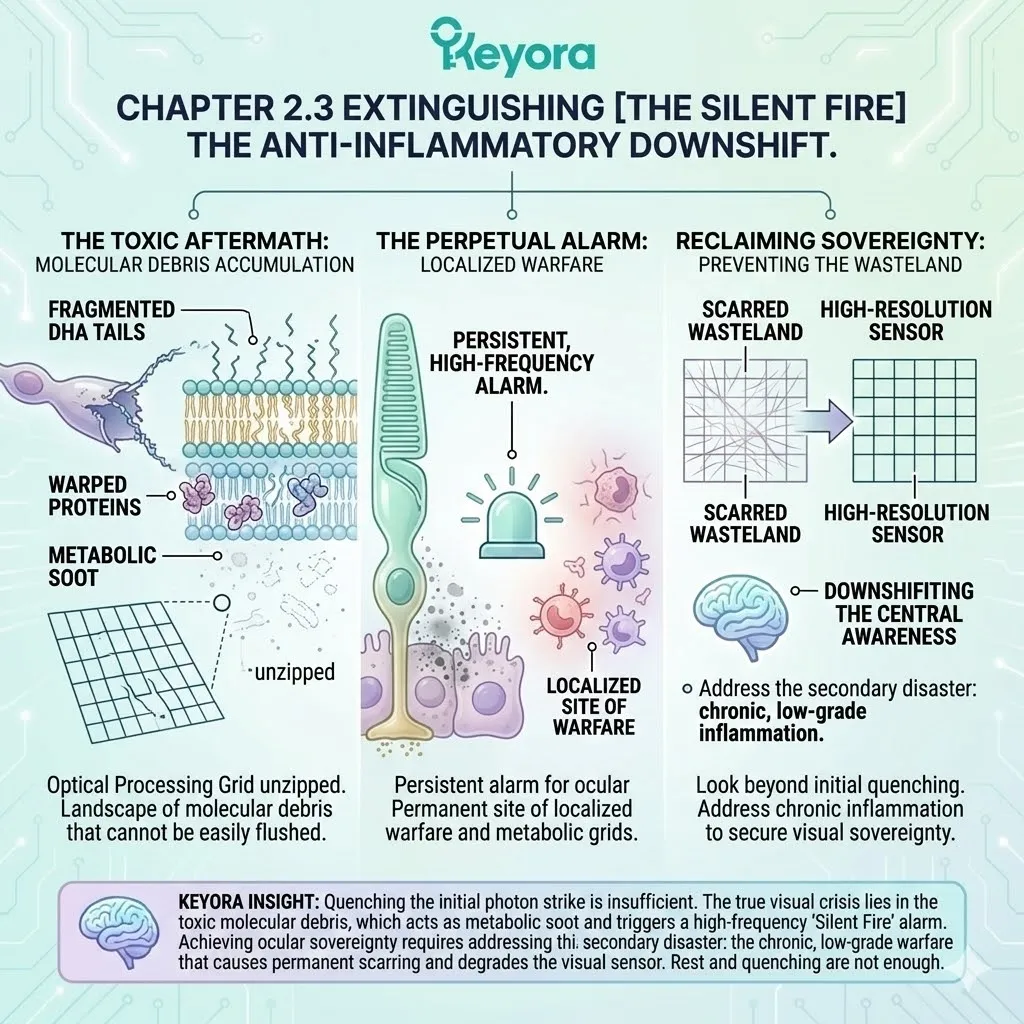 Mechanism of the Anti-Inflammatory Downshift targets metabolic soot and fragmented DHA to halt localized warfare within the Optical Processing Grid. Mechanism of the Anti-Inflammatory Downshift targets metabolic soot and fragmented DHA to halt localized warfare within the Optical Processing Grid.