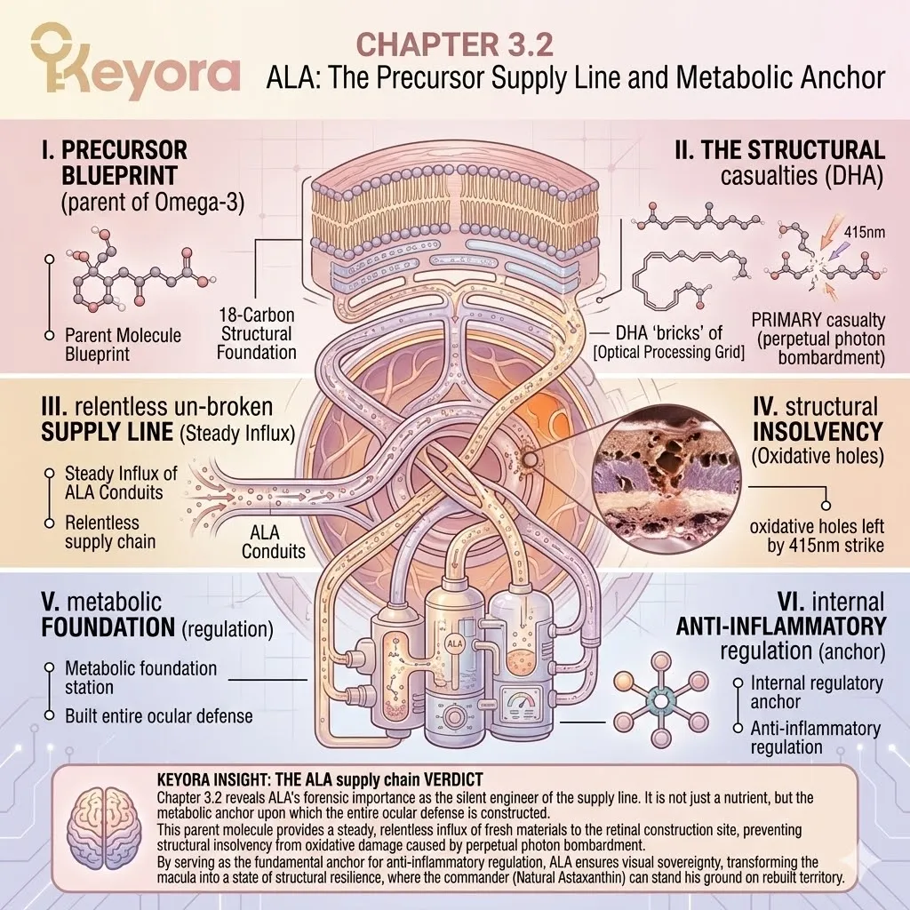ALA secures the Precursor Supply Line for ATP Synthesis, mitigating structural insolvency from 415nm strike and Perpetual Photon Bombardment. ALA secures the Precursor Supply Line for ATP Synthesis, mitigating structural insolvency from 415nm strike and Perpetual Photon Bombardment.