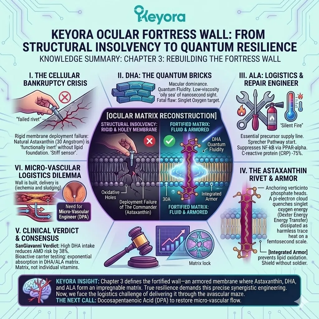 Lipidomics Re-engineering integrates the 30-Angstrom Systemic Regulator with DHA and ALA to maintain ATP Synthesis and Neurological Sovereignty. Lipidomics Re-engineering integrates the 30-Angstrom Systemic Regulator with DHA and ALA to maintain ATP Synthesis and Neurological Sovereignty.