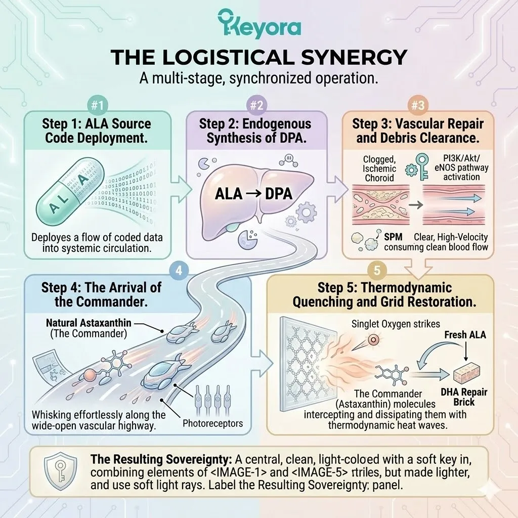 ALA metabolic source code initiates DPA synthesis to clear inflammatory sludge and optimize Natural Astaxanthin delivery via the Four-Drive System. ALA metabolic source code initiates DPA synthesis to clear inflammatory sludge and optimize Natural Astaxanthin delivery via the Four-Drive System.
