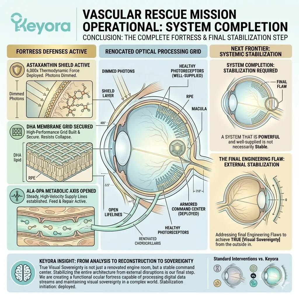 ALA to DPA synthesis stabilizes the Four-Drive System, transforming the Optical Processing Grid into a well-supplied armored command center. ALA to DPA synthesis stabilizes the Four-Drive System, transforming the Optical Processing Grid into a well-supplied armored command center.