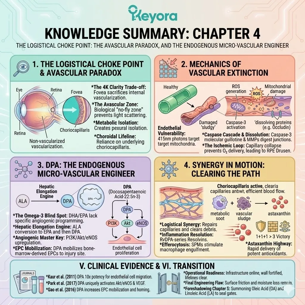 The ALA-DPA axis resolves the Avascular Paradox by clearing the Ischemic Loop and activating EPC Mobilization to secure the Four-Drive System. The ALA-DPA axis resolves the Avascular Paradox by clearing the Ischemic Loop and activating EPC Mobilization to secure the Four-Drive System.