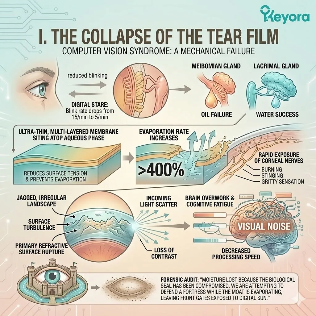 Mechanical failure of the lipid layer triggers surface turbulence and refractive noise, compromising the Four-Drive System and undermining Neurological Sovereignty. Mechanical failure of the lipid layer triggers surface turbulence and refractive noise, compromising the Four-Drive System and undermining Neurological Sovereignty.