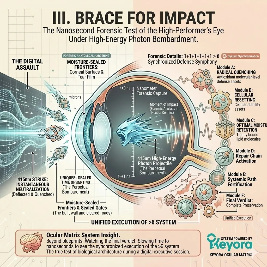 The synchronized symphony of the Ocular Matrix executes a multi-layered 1 + 1 + 1 + 1 + 1 + 1 > 6 cellular defense against the Perpetual Photon Bombardment. The synchronized symphony of the Ocular Matrix executes a multi-layered 1 + 1 + 1 + 1 + 1 + 1 > 6 cellular defense against the Perpetual Photon Bombardment.