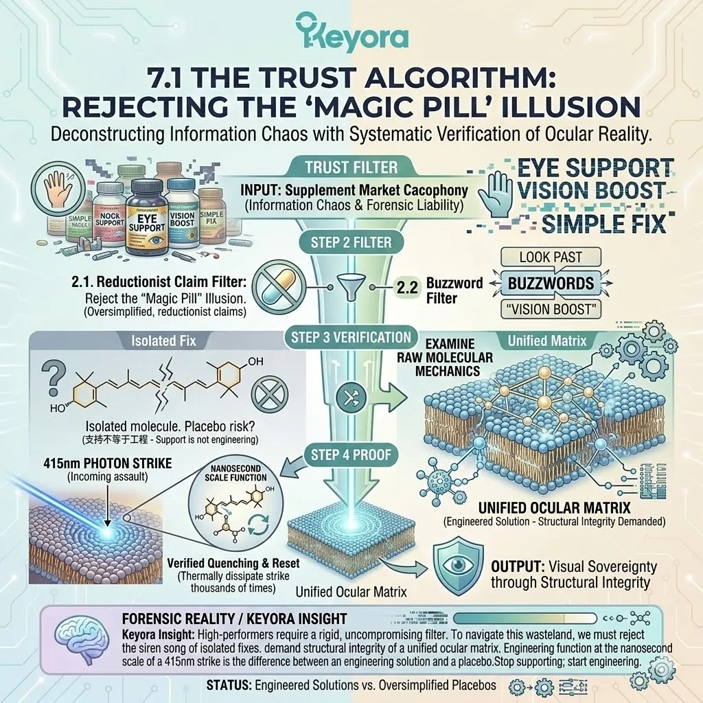 Systemic verification of molecular mechanics rejects the magic pill illusion for the structural integrity of a unified ocular matrix and sovereignty. Systemic verification of molecular mechanics rejects the magic pill illusion for the structural integrity of a unified ocular matrix and sovereignty.