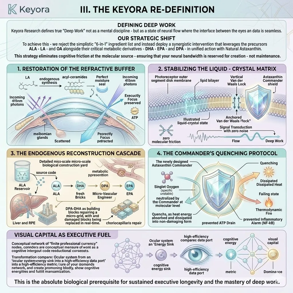 Synergistic precursor cascades involving ALA, LA, and OA eliminate cognitive friction by securing the moisture moat and liquid-crystal matrix. Synergistic precursor cascades involving ALA, LA, and OA eliminate cognitive friction by securing the moisture moat and liquid-crystal matrix.