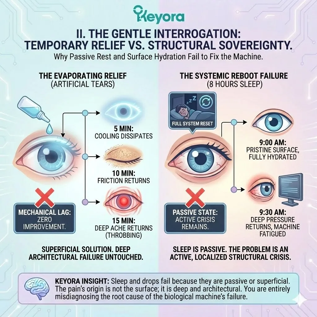 Superficial corneal hydration fails to resolve deep structural pressure and architectural fatigue within the Keyora neuro-engineering framework for systemic sovereignty. Superficial corneal hydration fails to resolve deep structural pressure and architectural fatigue within the Keyora neuro-engineering framework for systemic sovereignty.