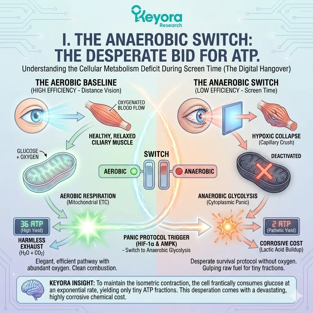 HIF-1alpha and AMPK signaling trigger the anaerobic switch, collapsing ATP synthesis efficiency to a 2-molecule deficit within the ciliary engine. HIF-1alpha and AMPK signaling trigger the anaerobic switch, collapsing ATP synthesis efficiency to a 2-molecule deficit within the ciliary engine.