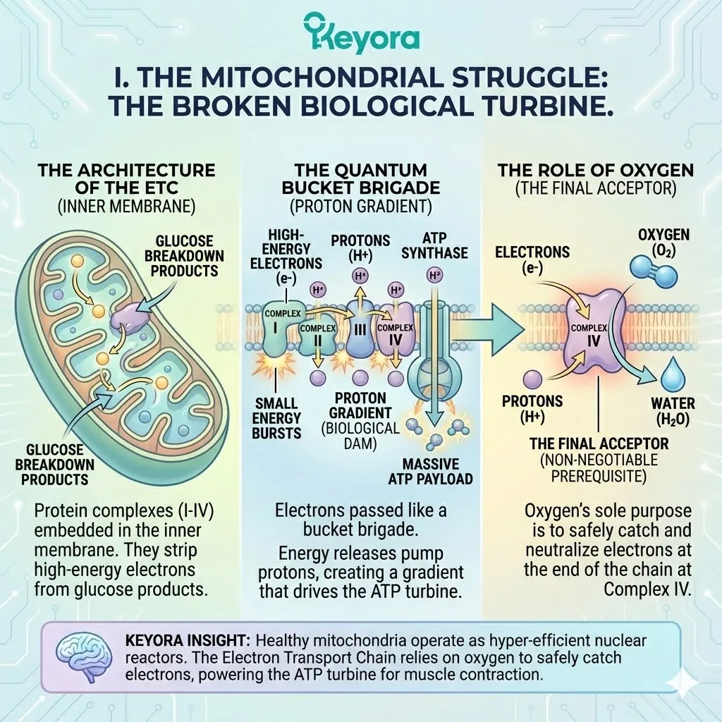 Mitochondrial ETC architecture facilitates ATP synthesis through a proton gradient dam before the neuro-endocrine storm collapses the systemic regulator. Mitochondrial ETC architecture facilitates ATP synthesis through a proton gradient dam before the neuro-endocrine storm collapses the systemic regulator.