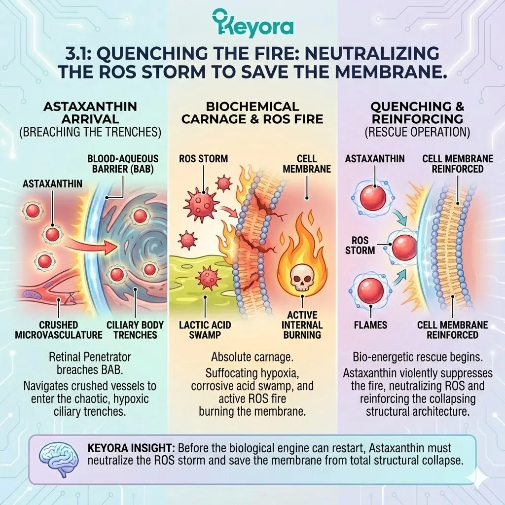 Mitochondrial rescue molecules reinforce cell membrane structural integrity to suppress the neuro-endocrine storm and quench localized lactic acid carnage. Mitochondrial rescue molecules reinforce cell membrane structural integrity to suppress the neuro-endocrine storm and quench localized lactic acid carnage.