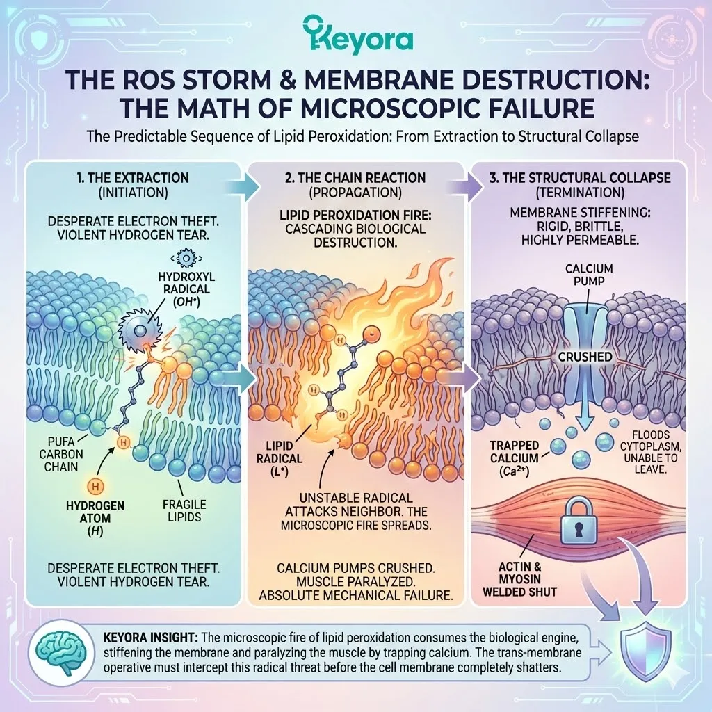 Lipid peroxidation propagation destroys PUFA elasticity and triggers structural collapse within the ciliary engine during a neuro-endocrine storm. Lipid peroxidation propagation destroys PUFA elasticity and triggers structural collapse within the ciliary engine during a neuro-endocrine storm.