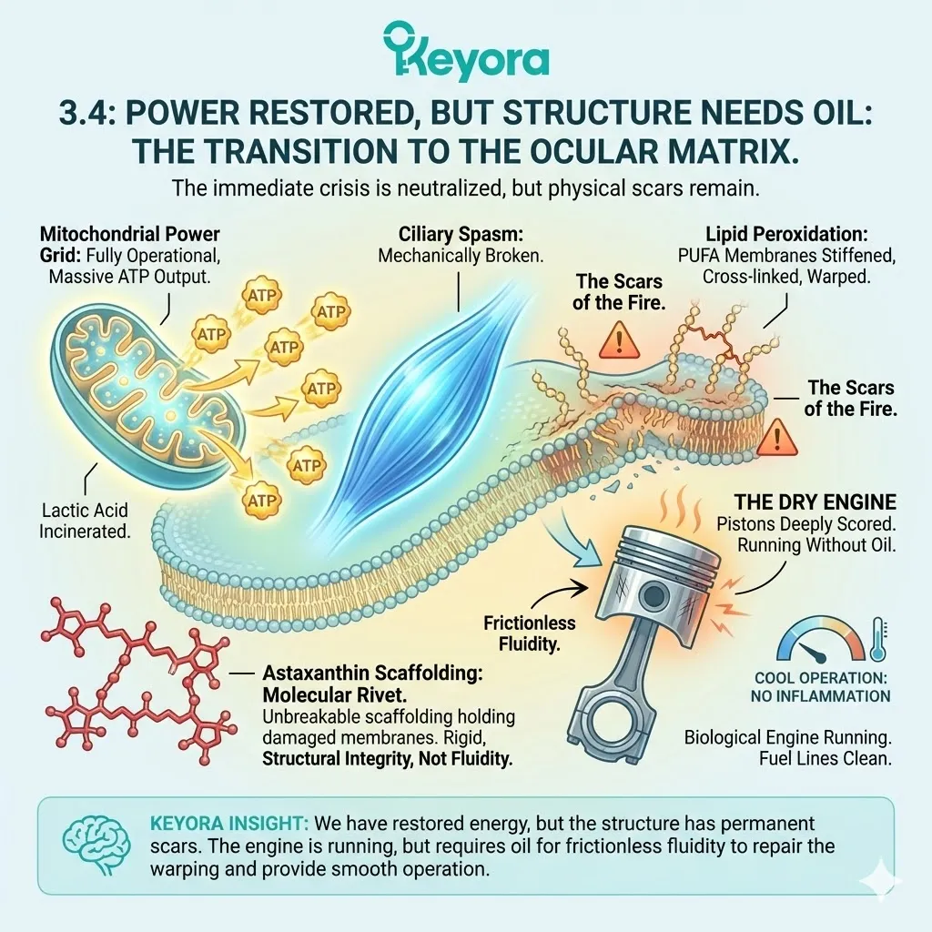 The molecular rivet provides critical structural integrity following the neuro-endocrine storm while resolving the permanent physical scars of lipid peroxidation. The molecular rivet provides critical structural integrity following the neuro-endocrine storm while resolving the permanent physical scars of lipid peroxidation.