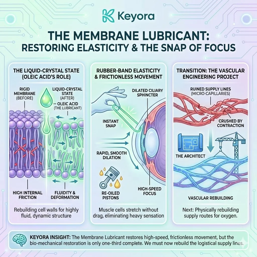 The Four-Drive System integrates The Membrane Lubricant to restore Liquid-Crystal fluidity and rubber-band elasticity for frictionless movement within the Bio-Mechanical Matrix. The Four-Drive System integrates The Membrane Lubricant to restore Liquid-Crystal fluidity and rubber-band elasticity for frictionless movement within the Bio-Mechanical Matrix.