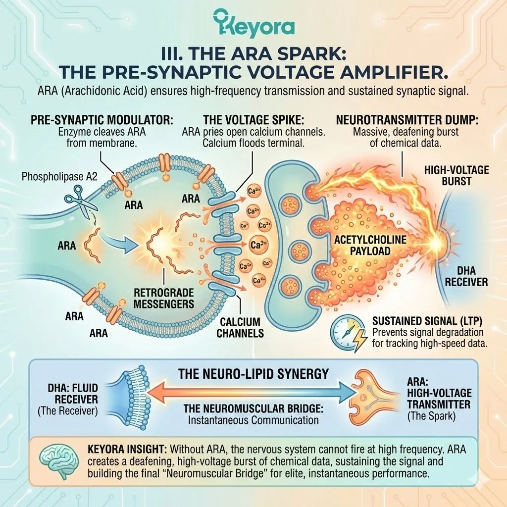Arachidonic Acid to trigger the ARA Spark and maximize neurotransmitter release for high-voltage Neuromuscular Bridge sovereignty. Arachidonic Acid to trigger the ARA Spark and maximize neurotransmitter release for high-voltage Neuromuscular Bridge sovereignty.