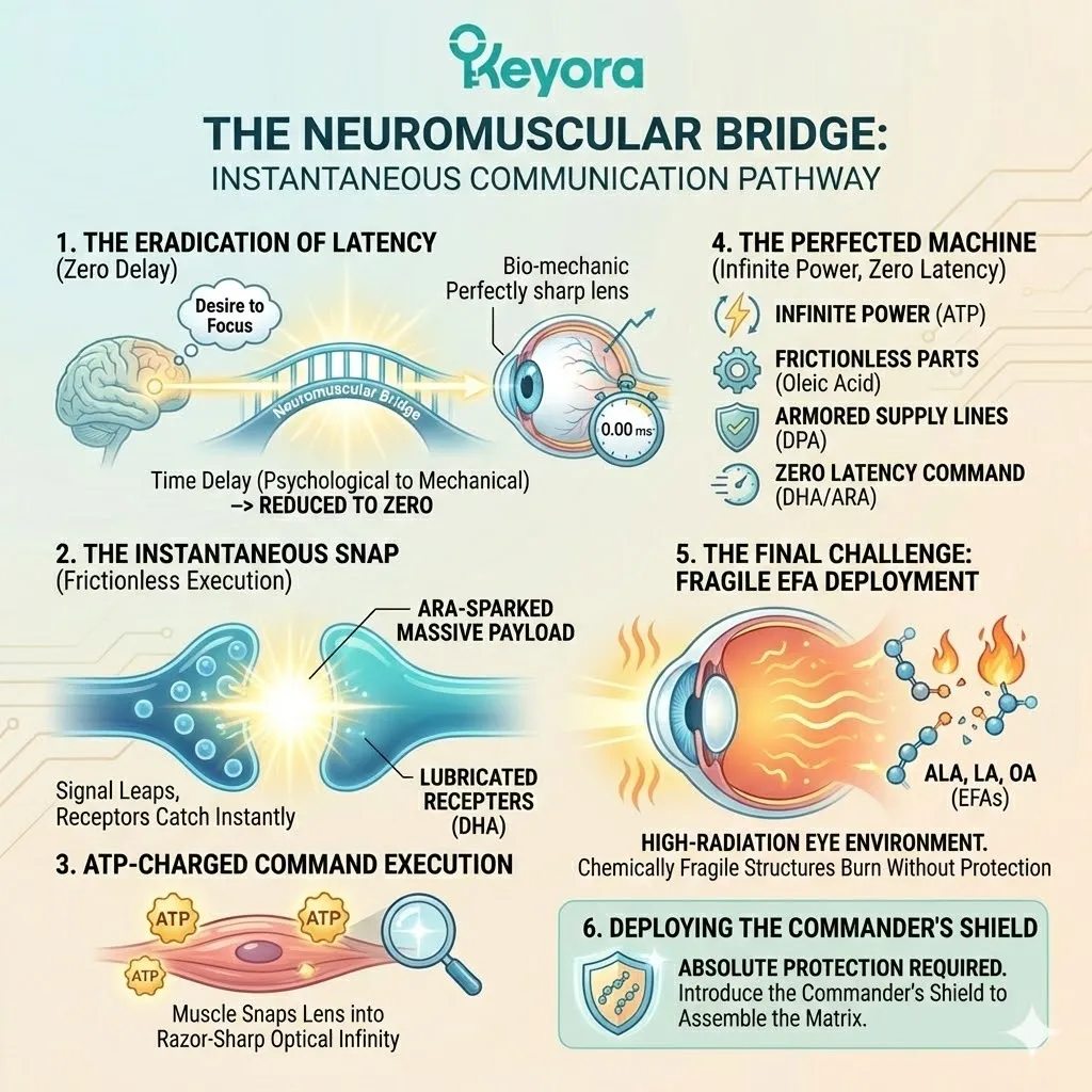 DHA and ARA to establish the Neuromuscular Bridge, eliminating data latency for instantaneous Bio-Mechanical Matrix execution. DHA and ARA to establish the Neuromuscular Bridge, eliminating data latency for instantaneous Bio-Mechanical Matrix execution.