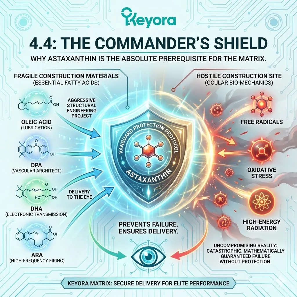 the Commander’s Shield to protect fragile EFA metabolites from the high-radiation ocular environment and ensure Bio-Mechanical Matrix sovereignty. the Commander’s Shield to protect fragile EFA metabolites from the high-radiation ocular environment and ensure Bio-Mechanical Matrix sovereignty.