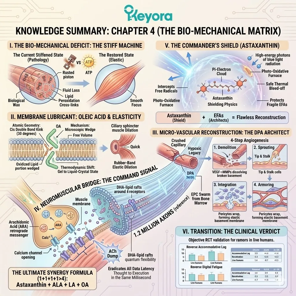 the Bio-Mechanical Matrix via 1+1+1+1>4 synergy of Astaxanthin, ALA, LA, and OA to achieve absolute neurological sovereignty. the Bio-Mechanical Matrix via 1+1+1+1>4 synergy of Astaxanthin, ALA, LA, and OA to achieve absolute neurological sovereignty.