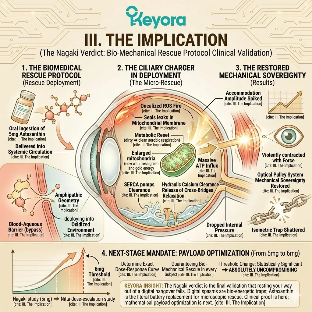 Systemic Regulator delivery through the Blood-Aqueous Barrier activates the Ciliary Charger to restore ATP Synthesis and shatter the isometric trap of the digital hangover. Systemic Regulator delivery through the Blood-Aqueous Barrier activates the Ciliary Charger to restore ATP Synthesis and shatter the isometric trap of the digital hangover.