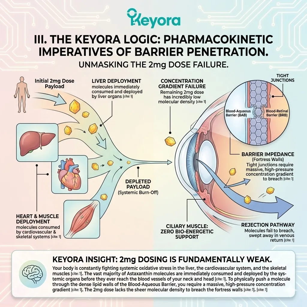 Systemic Burn-Off and Concentration Gradient Failure prevent low-density payloads from breaching the Blood-Aqueous Barrier to support Four-Drive System ATP Synthesis. Systemic Burn-Off and Concentration Gradient Failure prevent low-density payloads from breaching the Blood-Aqueous Barrier to support Four-Drive System ATP Synthesis.