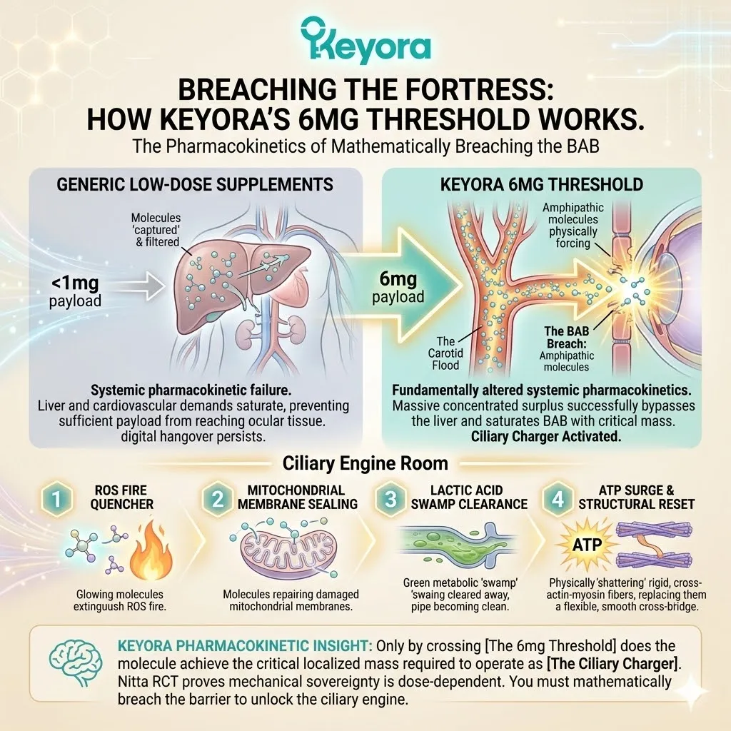 The 6mg payload achieves Critical Localized Mass to breach the Blood-Aqueous Barrier and activate the Ciliary Charger for Four-Drive System ATP Synthesis. The 6mg payload achieves Critical Localized Mass to breach the Blood-Aqueous Barrier and activate the Ciliary Charger for Four-Drive System ATP Synthesis.