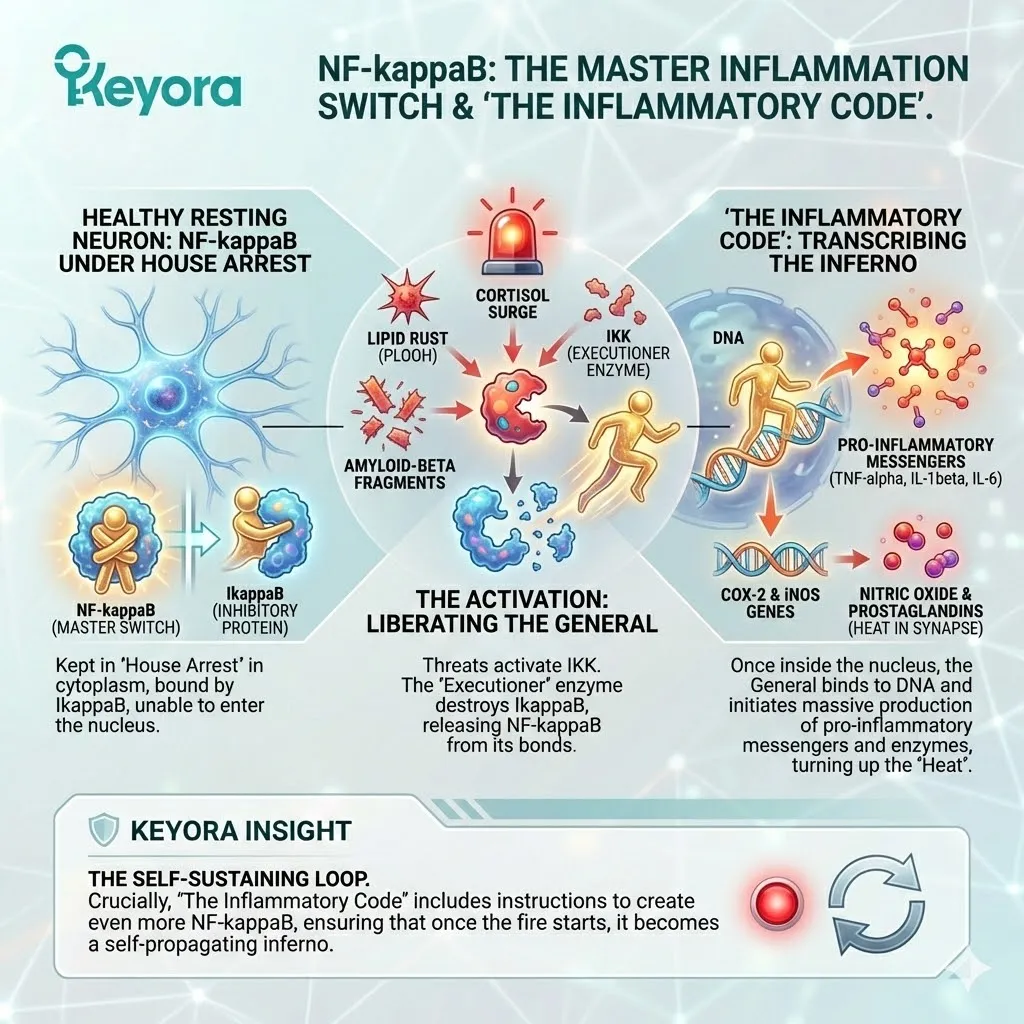 The NF-kappaB Inflammatory Code overrides Systemic Regulator protocols, triggering a self-propagating Neuro-Endocrine Storm that incinerates ATP Synthesis. The NF-kappaB Inflammatory Code overrides Systemic Regulator protocols, triggering a self-propagating Neuro-Endocrine Storm that incinerates ATP Synthesis.