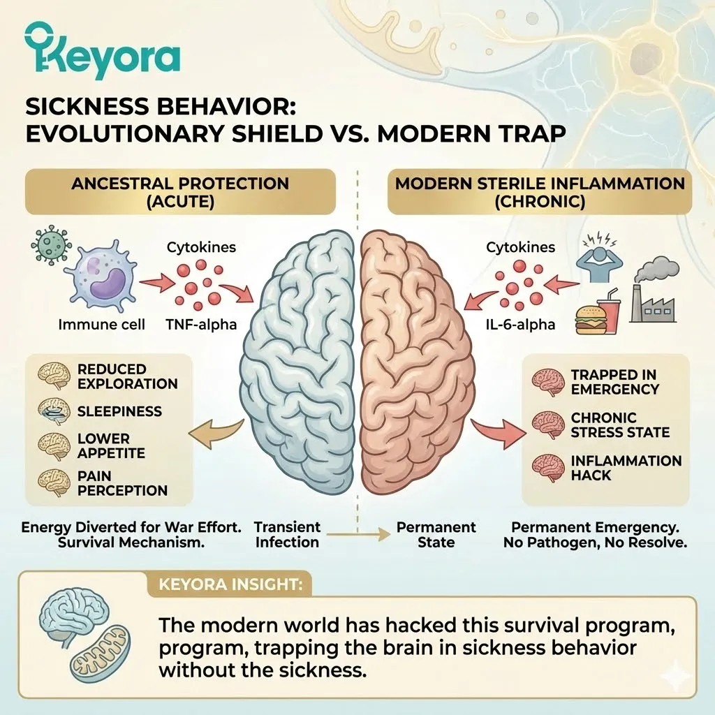 The Neuro-Endocrine Storm induces Sterile Inflammation, hacking survival programs to divert ATP Synthesis away from cognitive exploration toward a permanent state of emergency. The Neuro-Endocrine Storm induces Sterile Inflammation, hacking survival programs to divert ATP Synthesis away from cognitive exploration toward a permanent state of emergency.