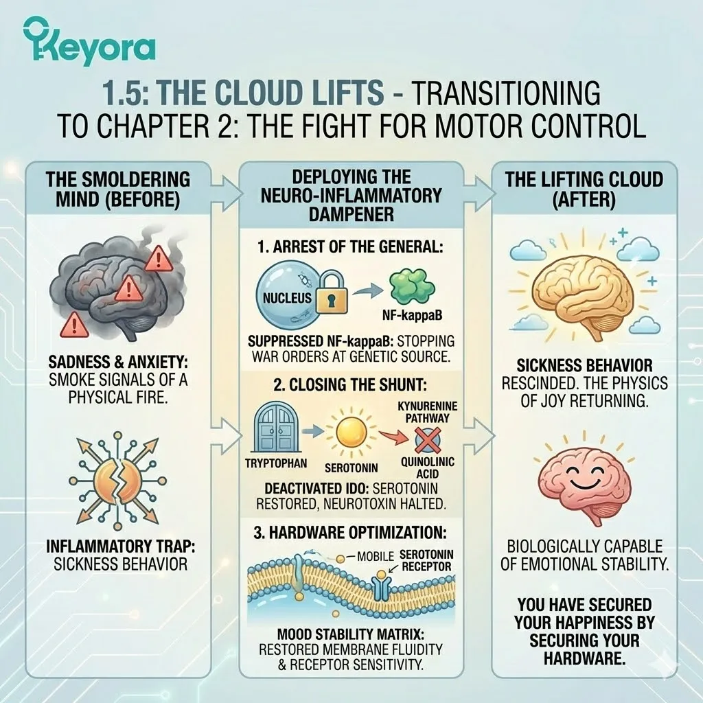 The Neuro-Inflammatory Dampener completes the Arrest of the General and the Closing of the Shunt, restoring the Systemic Regulator to ensure absolute Neurological Sovereignty. The Neuro-Inflammatory Dampener completes the Arrest of the General and the Closing of the Shunt, restoring the Systemic Regulator to ensure absolute Neurological Sovereignty.