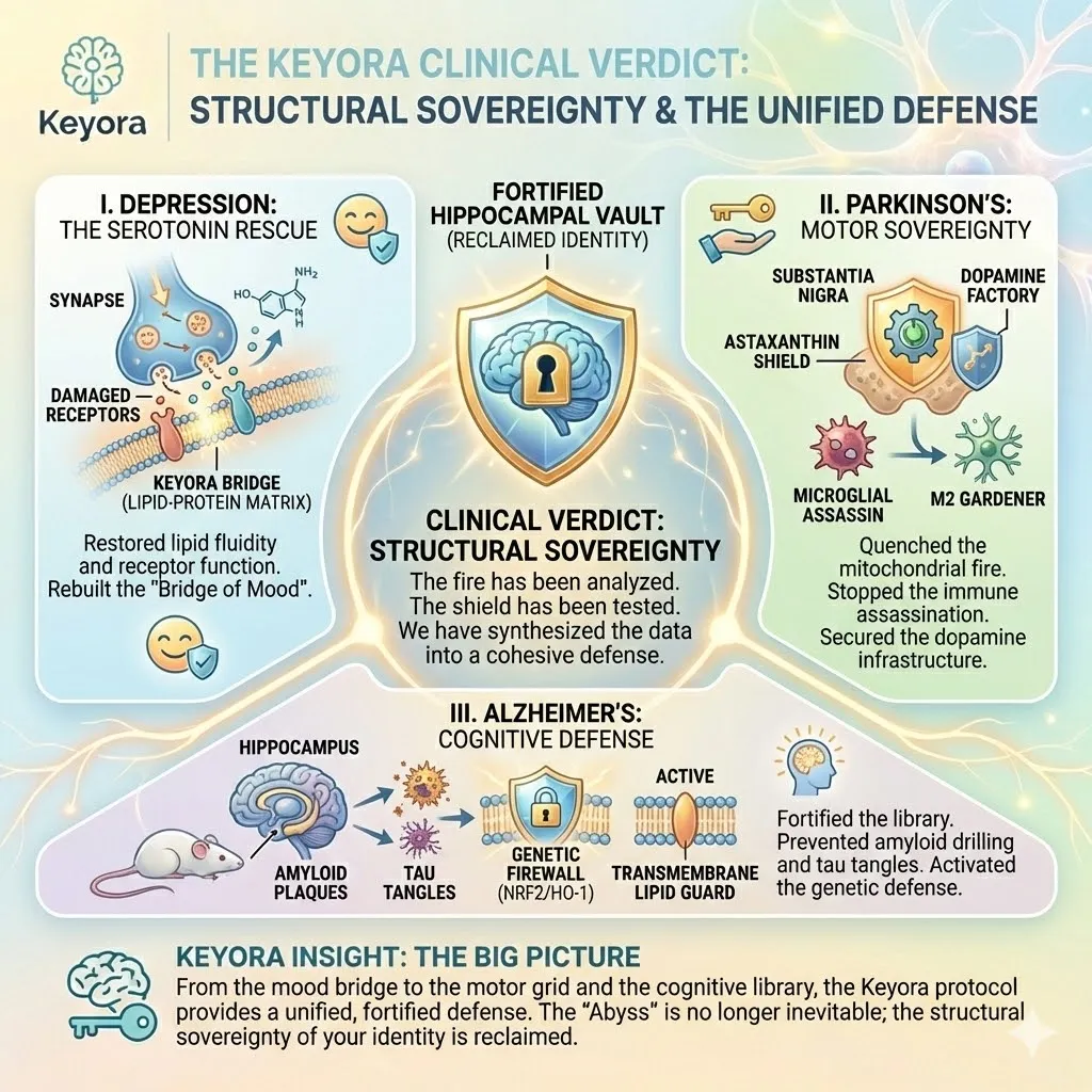 Hippocampal sovereignty is achieved through hardware fortification and internal track stabilization, transitioning the strategic focus from localized pathology to the unified clinical verdict of the neuro-defense matrix. Hippocampal sovereignty is achieved through hardware fortification and internal track stabilization, transitioning the strategic focus from localized pathology to the unified clinical verdict of the neuro-defense matrix.